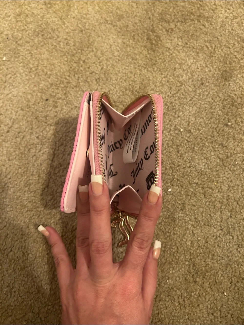 Juicy Couture Quilted Mini Wallet with Gold Chain - Picture 4 of 4